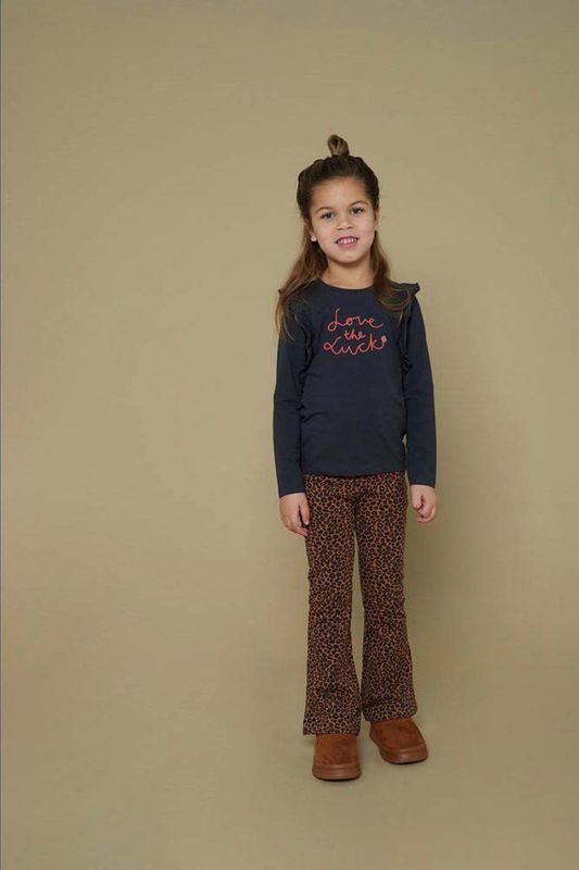 Jubel - Longsleeve - Katoen - Met Ruches en Ronde Hals