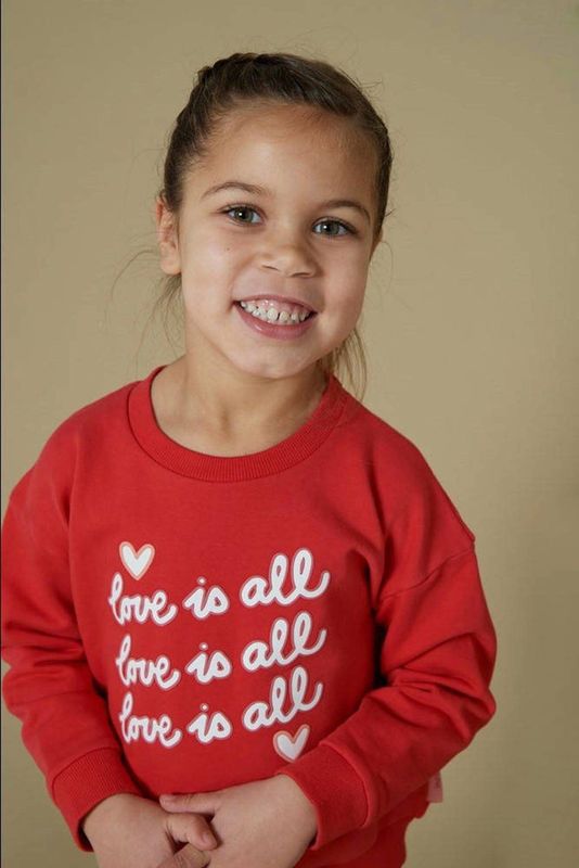 Jubel - Queen Of Hearts - Sweater - Rood/Wit