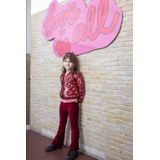 Jubel - Fluwelen Flared Broek - Bordeaux - Comfortabel