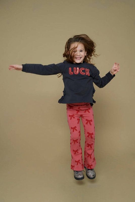Jubel - Queen Of Hearts - Flared Broek - Roze/Rood
