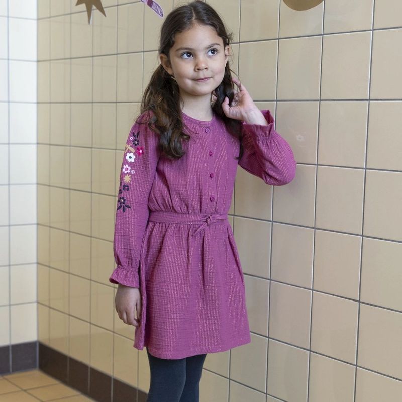 Jubel - Jurk - Katoen - Met Knoopsluiting en Borduursels