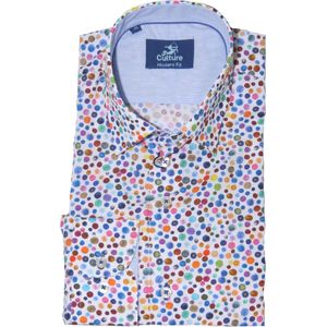 Culture - 214582 - Heren Overhemd - Vrolijk en Fris Gekleurd - Lange Mouwen - Modern Fit - 100% Katoen