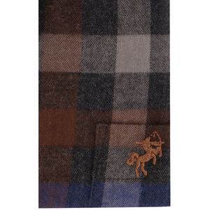 Eden Valley - Overhemd - Bruin Blauw Geruit - Flanel - Katoen/Wol