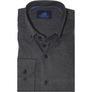 Eden Valley - Lange mouw overhemd - Heren - 3XL - Antraciet - Katoen - 514796-Modern