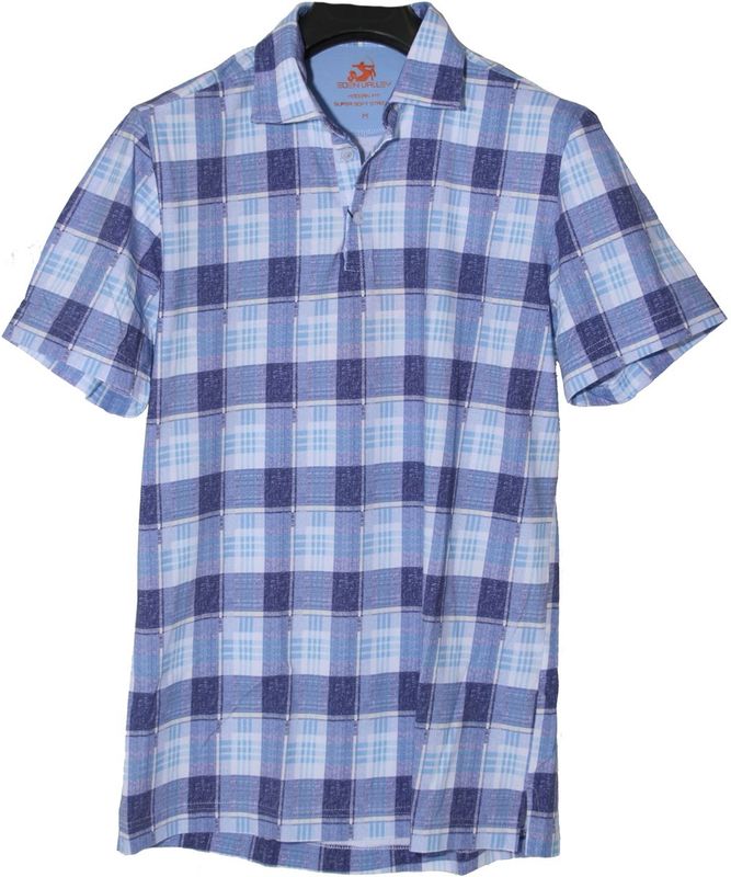 Eden Valley - Polo Korte mouw - Heren - XXL - Blauw - Katoen - 215920-Modern