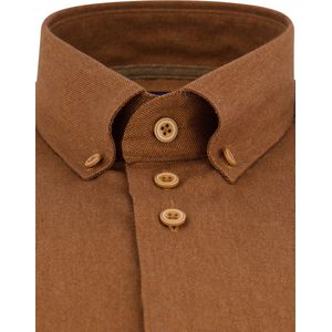 Eden Valley - Casual Overhemd - Camel - Katoen - Lange Mouw