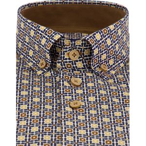 Eden Valley - Casual Overhemd - Donkerblauw - Katoenmix