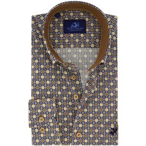 Eden Valley - Regular Fit - Casual Overhemd - Donkerblauw - Katoenmix