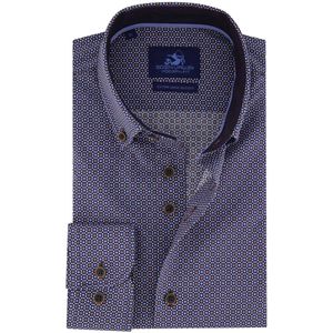 Eden Valley - Modern Fit Overhemd - Blauw - 100% Katoen