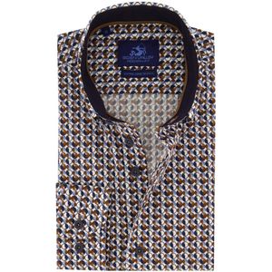 Eden Valley - Modern Fit Overhemd - Bruin - 100% Katoen