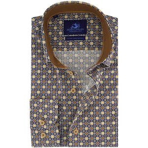 Eden Valley - Casual Overhemd - Donkerblauw - Katoenmix