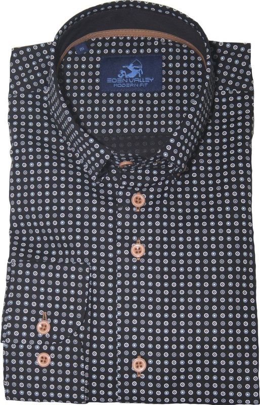 Eden Valley - 514960-20 - Heren Overhemd - Zwart - Modern Fit