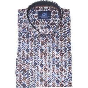 Eden Valley - Lange Mouw Overhemd - Blauw - 100% Katoen - Modern Fit