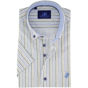 Eden Valley - Overhemd - Blauw Groen Gestreept - 100% Katoen