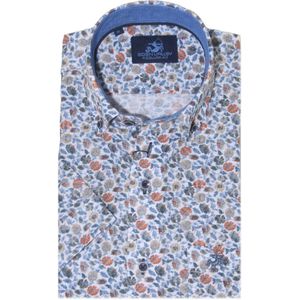 Eden Valley - Overhemd - Bloemenprint - Blauw - Katoen/Linnen