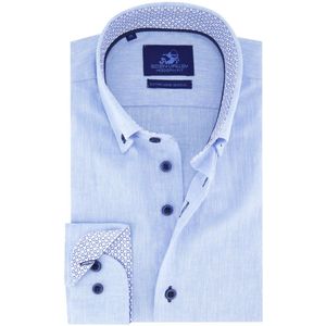 Eden Valley - Overhemd - Blauw - Linnenmix