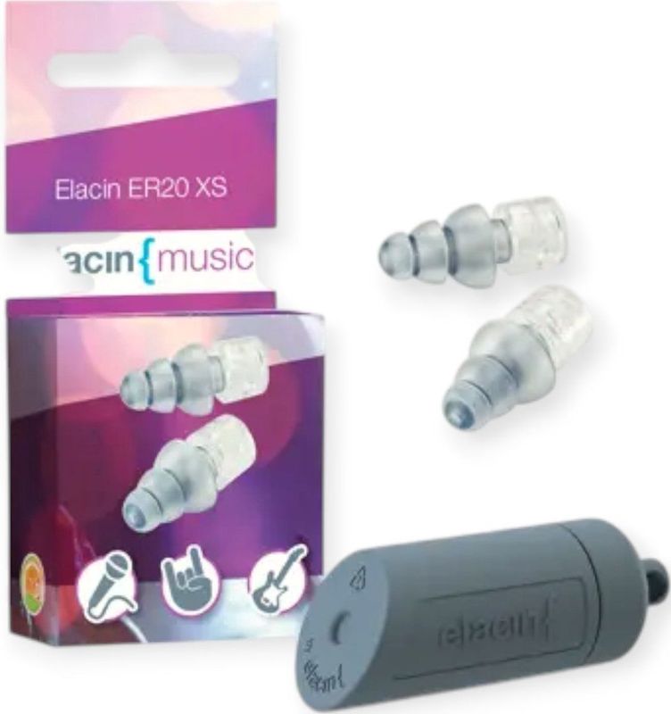 Elacin - ER20 XS - Oordoppen - Transparant - Gehoorbescherming
