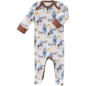 Fresk Baby Pyjama Met Voet Fox Blue