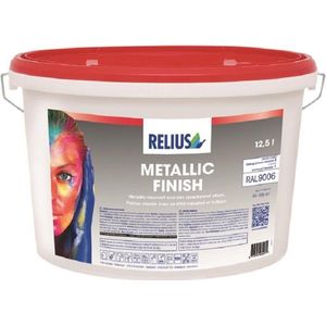 Relius - Metallic Finish - Muurverf - RAL 9006 - 12.5 Liter