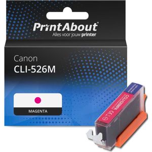 PrintAbout - Inktcartridge CLI-526M - Magenta - Geschikt voor Canon