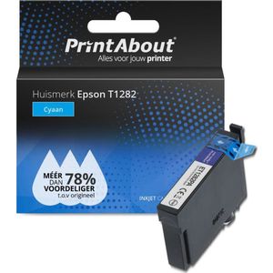 PrintAbout - Inktcartridge T1282 - Cyaan - Geschikt voor Epson