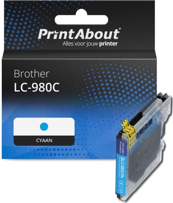 PrintAbout - Inktcartridge LC-980C - Cyaan