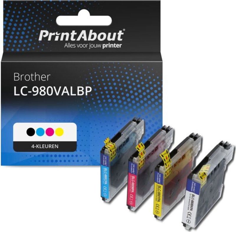 PrintAbout - LC-980BK - Inkjet - Zwart - 61ml