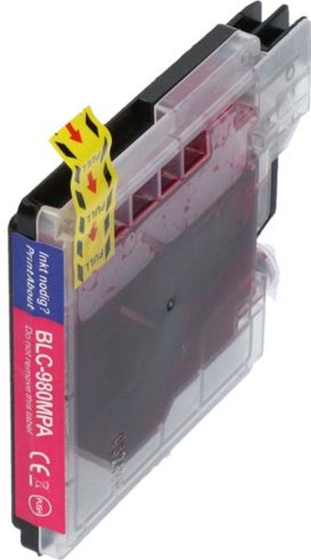 PrintAbout huismerk Inktcartridge LC-980M Magenta Geschikt voor Brother