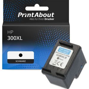 PrintAbout huismerk Inktcartridge 300XL (CC641EE) Zwart Hoge capaciteit Geschikt voor HP