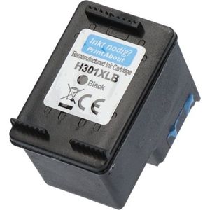 PrintAbout huismerk Inktcartridge 301XL (CH563EE) Zwart Hoge capaciteit geschikt voor HP