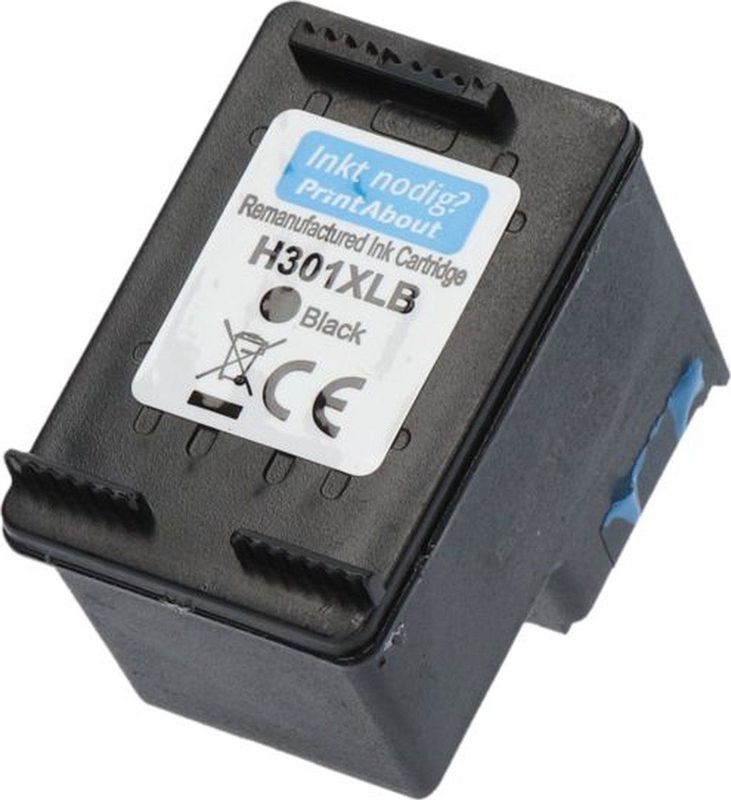 PrintAbout huismerk Inktcartridge 301XL (CH563EE) Zwart Hoge capaciteit Geschikt voor HP