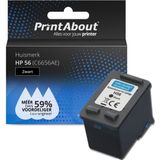 PrintAbout  Inktcartridge 56 (C6656AE) Zwart geschikt voor HP