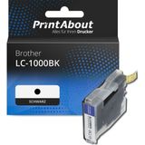 PrintAbout huismerk Inktcartridge LC-1000BK Zwart Geschikt voor Brother