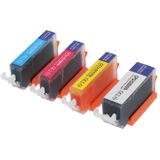 PrintAbout - Inktcartridge / Alternatief voor de Canon CLI-521BK / 4 Kleuren