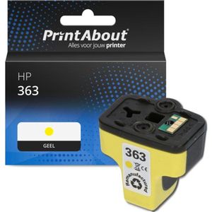 PrintAbout - Inktcartridge 363 (C8773EE) - Geel - Geschikt voor HP