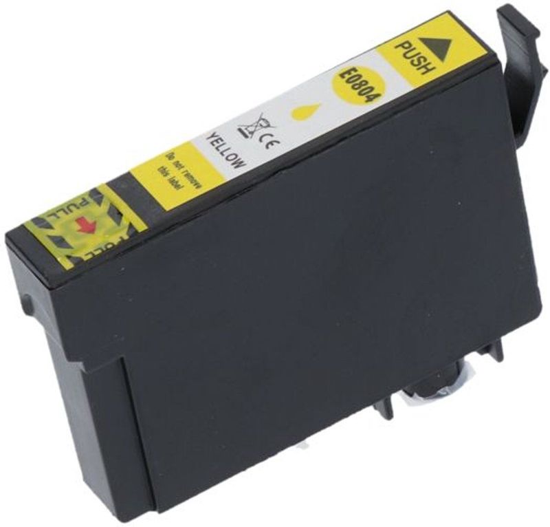 PrintAbout - Inktcartridge T0804 - Geel - Geschikt voor Epson
