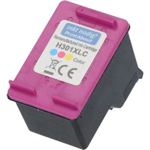 PrintAbout  Inktcartridge 301XL (CH564EE) 3-kleuren Hoge capaciteit geschikt voor HP