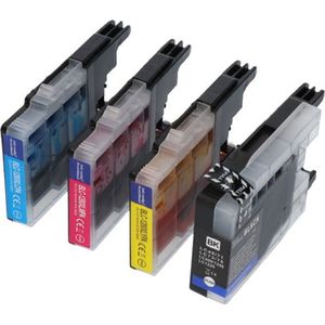 PrintAbout - Inktcartridge / Alternatief voor de Brother LC-1240BK / 4 Kleuren