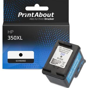PrintAbout huismerk Inktcartridge 350XL (CB336EE) Zwart Hoge capaciteit Geschikt voor HP
