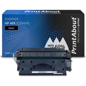 PrintAbout  Toner 49X (Q5949X) Zwart Hoge capaciteit geschikt voor HP