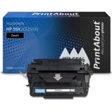 PrintAbout  Toner 55X (CE255X) Zwart Hoge capaciteit geschikt voor HP