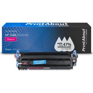 PrintAbout  Toner 124A (Q6003A) Magenta geschikt voor HP
