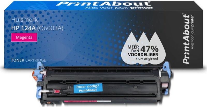 PrintAbout huismerk Toner 124A (Q6003A) Magenta Geschikt voor HP