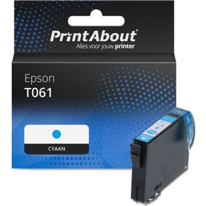 PrintAbout - Inktcartridge T061 Cyaan - Geschikt voor Epson