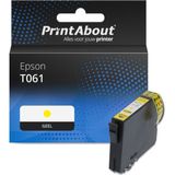 PrintAbout - Inktcartridge T061 - Geel - Geschikt voor Epson