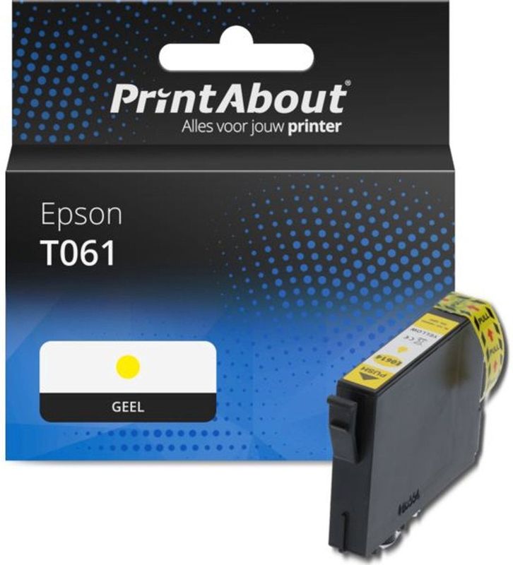 PrintAbout - Inktcartridge T061 - Geel - Geschikt voor Epson