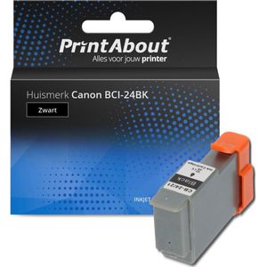 PrintAbout huismerk Inktcartridge BCI-24BK Zwart geschikt voor Canon