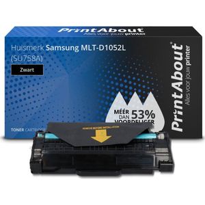 PrintAbout huismerk Toner MLT-D1052L (SU758A) Zwart Hoge capaciteit Geschikt voor Samsung