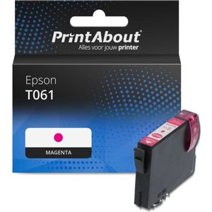 PrintAbout huismerk Inktcartridge T061 (C13T061340) Magenta Geschikt voor Epson
