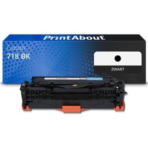 PrintAbout - Canon 718 BK - Toner - Zwart